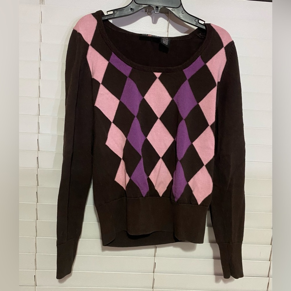 Polo Jeans Brown, Purple, And Pink Sweater